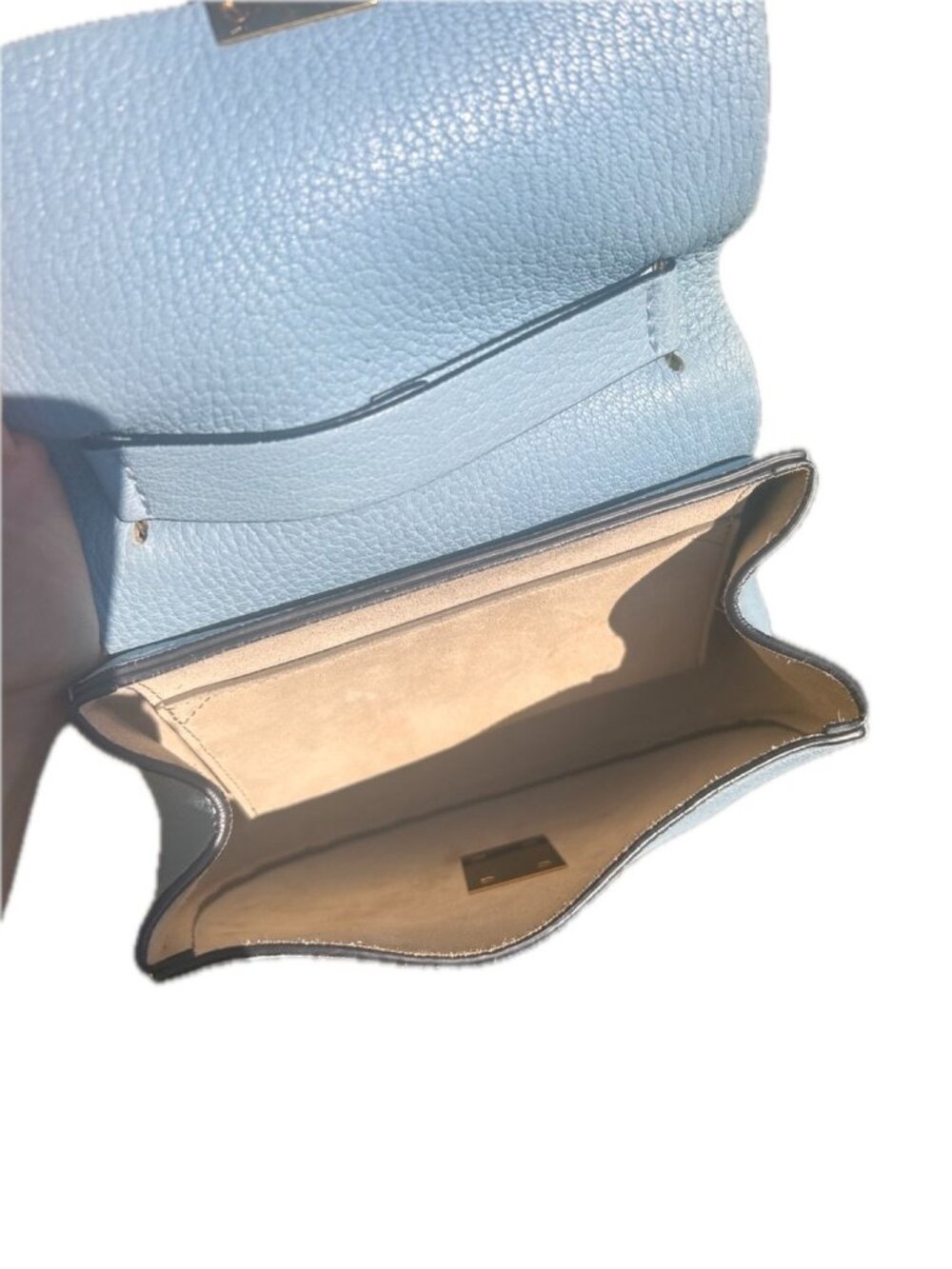 Chloé Drew Shoulder Bag Light Blue Mini - Picture 8 of 12